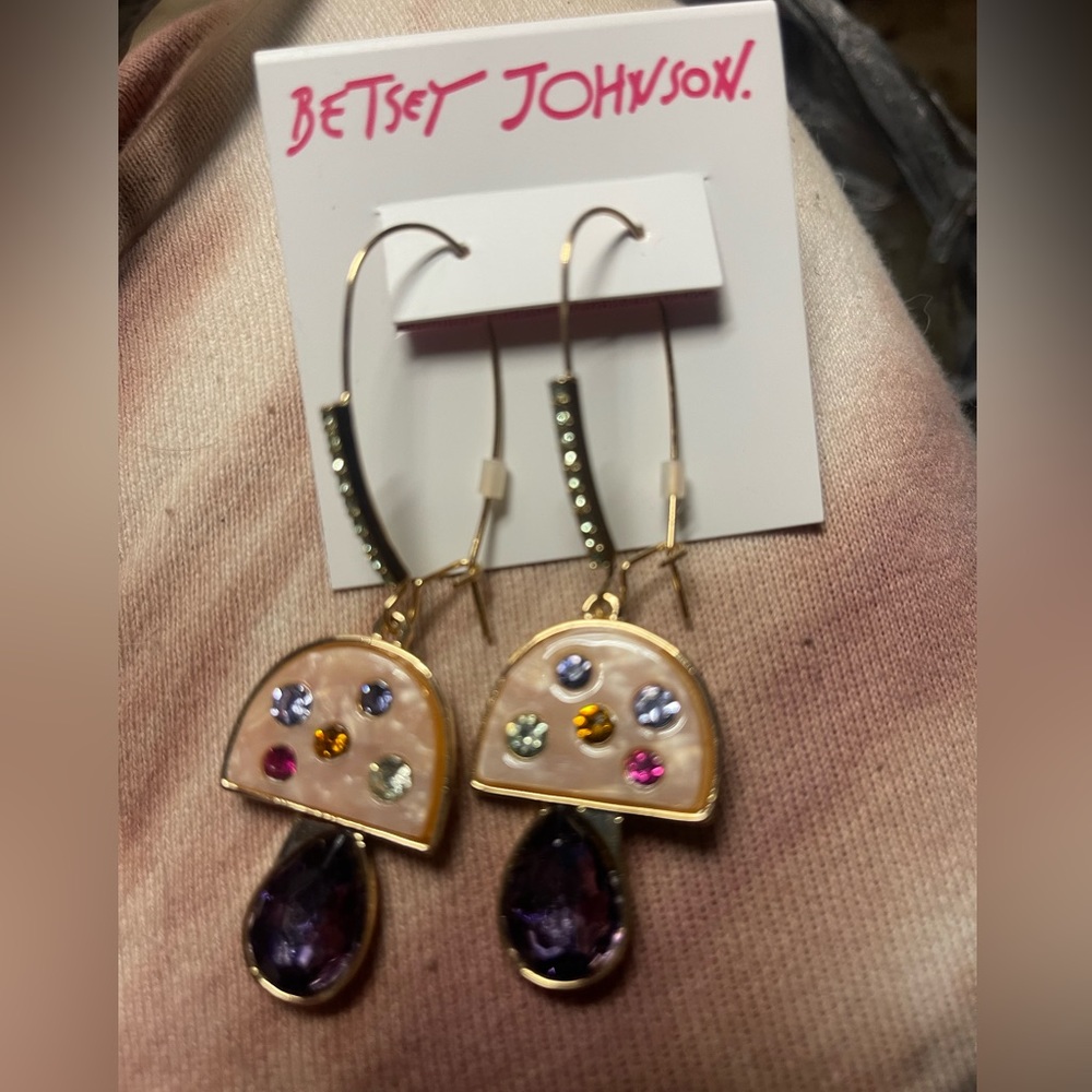 Betsey Johnson Mushroom Earrings. Super Cute